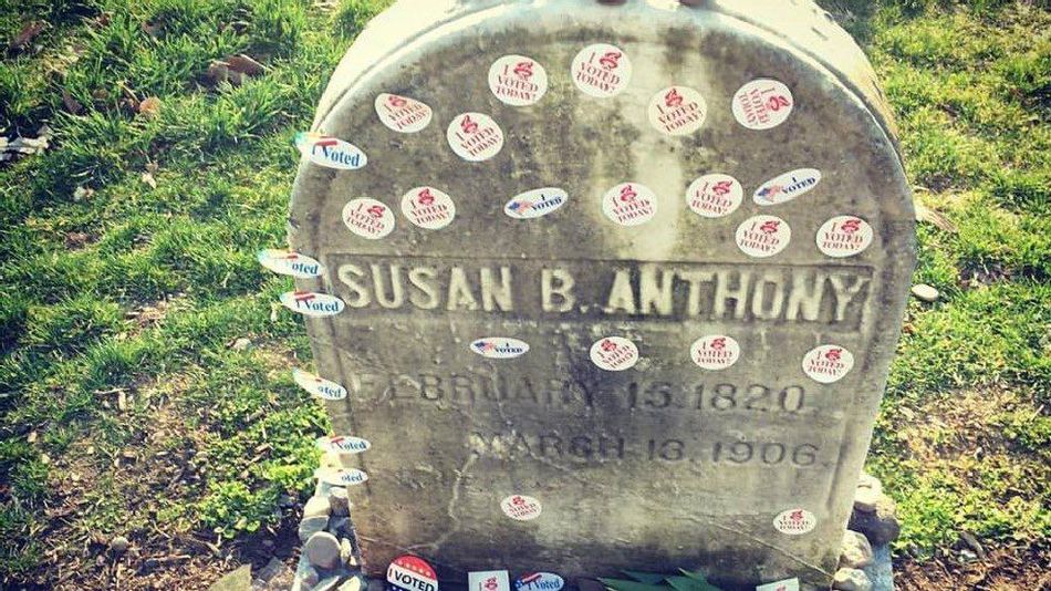 Hundreds Line up to Visit Susan B. Anthony's Grave on This Historic Election Day